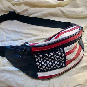 80's vintage leather waist pack